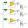 Audio Splitter Circuit Diagram - 1 Input - 4 Outputs