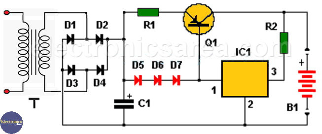 12 Volt Car Battery Charger with LM7815