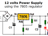 12 volt Power Supply using 7805 regulator