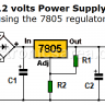 12 volt Power Supply using 7805 regulator