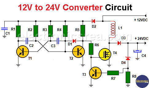 12v to 24v converter circuit - 12v to 24v step up converter circuit