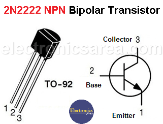 2n2222 NPN Bipolar Transistor Pin Out