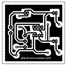 555 IC Tester Circuit PCB (copper side)