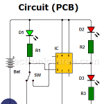 555 Timer Tester circuit + PCB - Very easy