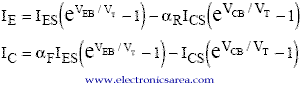 Ebers Moll model general equations