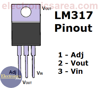 LM317 voltage regulator pinout