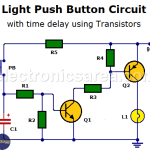 Light Push button Circuit with time delay