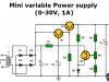 Mini variable Power supply circuit (0-30V, 1A)
