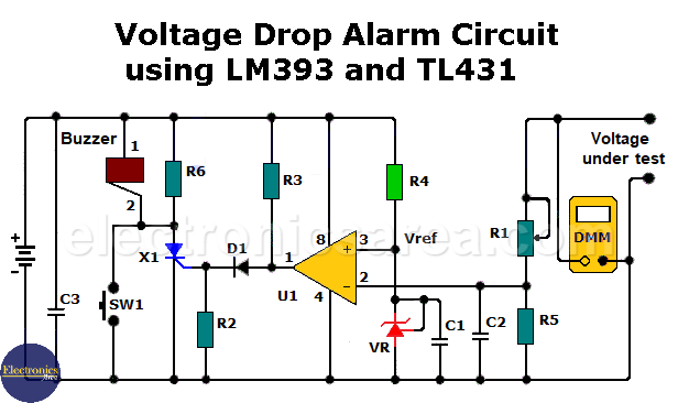 Voltage Drop Alarm Circuit