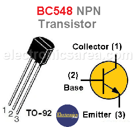 BC548 NPN Transistor pinout