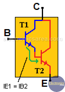 Darlington transistor internal configuration