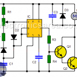 DC motor speed controller circuit using 555