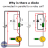 Diode Connected in Parallel to a Relay Coil - Relay diode