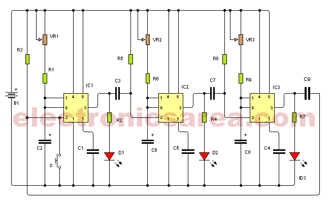 Event Sequencer Using 555 Timer