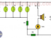 Fire alarm circuit using thermostats and SCR