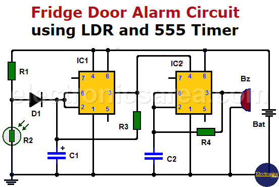 Fridge Door Alarm Circuit Electronics Area