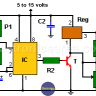 High current 555 pulse Generator using a Voltage Regulator