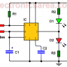 Humidity sensor circuit using the 555 timer