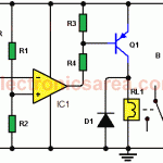 Light activated switch circuit with LDR and Op Amp