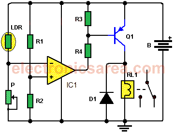 Light activated switch circuit