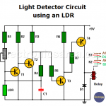Light detector circuit using LDR (automatic night light)