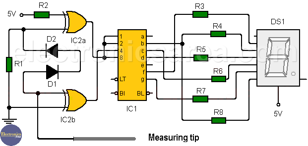 seven segment display circuit diagram