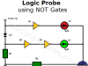 Logic Probe using NOT Gates