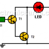 Logic Probe using two transistors Logic Probe using two transistors