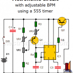 Metronome circuit with adjustable BPM