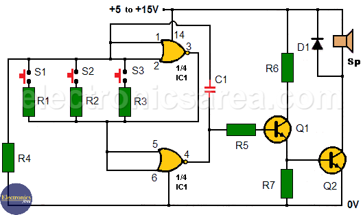 Multitone generator circuit - Open door indicator