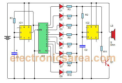 Two-way traffic light Circuit using 555 and CD4017 ...
