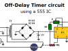 Off-Delay Timer Circuit using 555 IC