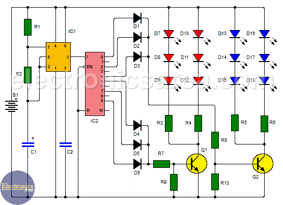 strobe light led circuit