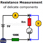 Resistance measurement of delicate components