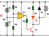 Shadow detector alarm circuit with two LDRs