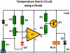 Temperature Alarm Circuit using a diode