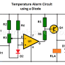 Temperature Alarm Circuit using a diode