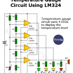 Temperature Gauge Circuit Using LM324 (PCB)