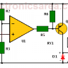 Temperature alarm circuit with Op. Amp.