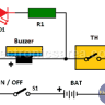 Over temperature alarm circuit using Thermostat