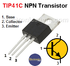 TIP41C NPN transistor Pinout