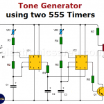 Tone generator using two 555 timers