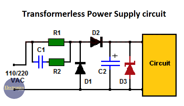 Transformerless Power Supply Circuit Diagram