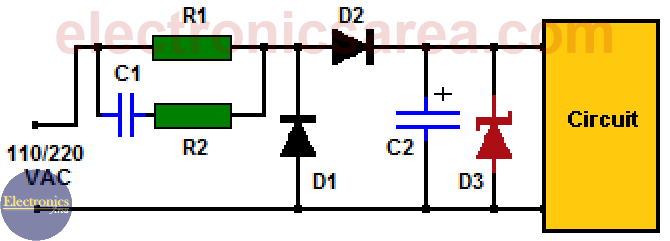 Transformerless Power Supply Circuit Diagram