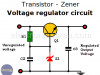Transistor – Zener Voltage regulator circuit