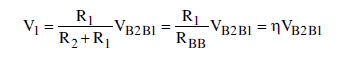 UJT- Equivalent V1 voltage