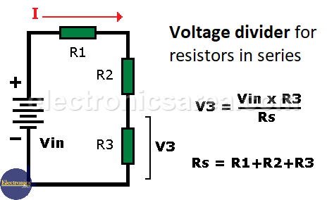 Voltage divider - Voltage divider - Series resistor - Formula