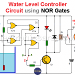 Water level controller circuit using CD4001